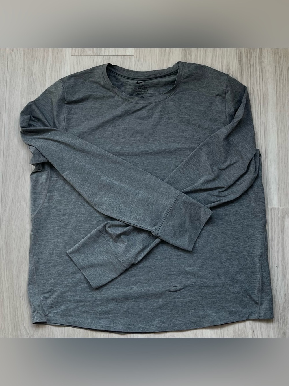 Grey Dri Fit Nike Long-Sleeve Shirt